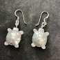 FINE SILVER EARRINGS NO STONES CRAFT VINTAGE DANGLES 7g TURTLE BELL #REE25