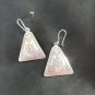 Fine Silver Earrings Sterling 925 Dangle 10g Crafted Vintage Triangle 24103