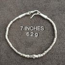 FINE SILVER BRACELET 999 TRIBAL CRAFT VINTAGE 6.2g PREMIUM BEADS #59