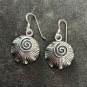 FINE SILVER EARRINGS NO STONES CRAFT VINTAGE DANGLES 5g FILIGREE SHELL #REE29
