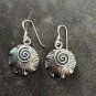 FINE SILVER EARRINGS NO STONES CRAFT VINTAGE DANGLES 5g FILIGREE SHELL #REE29