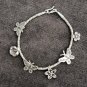FINE SILVER BRACELET 999 TRIBAL CRAFT VINTAGE 16g FUNNY NATURE CHARMS BAND #63