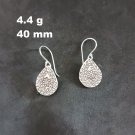 Fine Silver Earrings Sterling 925 Dangle 4g Vintage Engraved Charms 24124