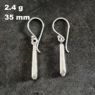 Fine Silver Earrings Sterling 925 Dangle 2g minimal Stick charms 24132