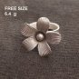 FINE SILVER RINGS 925 ADJUSTABLE FREE SIZE VINTAGE CRAFT 6 g LILY #016
