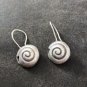 FINE SILVER EARRINGS NO STONES CRAFT VINTAGE DANGLES 4g FANCY SNAIL #REE22