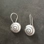 FINE SILVER EARRINGS NO STONES CRAFT VINTAGE DANGLES 4g FANCY SNAIL #REE22