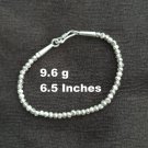 FINE SILVER BRACELET 999 TRIBAL CRAFT VINTAGE 9g SILVER BEAD MINIMAL #38