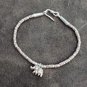 FINE SILVER BRACELET 999 TRIBAL CRAFT VINTAGE 7.4g  ELEPHANT CHARMS BEAD #44