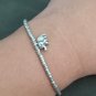 FINE SILVER BRACELET 999 TRIBAL CRAFT VINTAGE 7.4g  ELEPHANT CHARMS BEAD #44