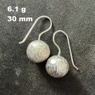 FINE SILVER EARRINGS NO STONES CRAFT VINTAGE DANGLES 6g FANCY BALL #REE24