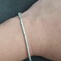 FINE SILVER BRACELET 999 TRIBAL CRAFT VINTAGE 3.9g  MINIMAL BEAD THIN #47