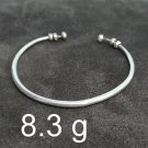 FINE Silver Bangle Bracelet 925 CRAFT Triba 8g JEWELRY VINTAGE TWIST #20
