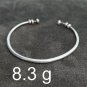 FINE Silver Bangle Bracelet 925 CRAFT Triba 8g JEWELRY VINTAGE TWIST #20
