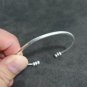 FINE Silver Bangle Bracelet 925 CRAFT Triba 8g JEWELRY VINTAGE TWIST #20