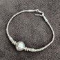 FINE SILVER BRACELET 999 TRIBAL CRAFT VINTAGE 9.8g HAMMERED BALL BEAD BAND #61