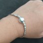 FINE SILVER BRACELET 999 TRIBAL CRAFT VINTAGE 9.8g HAMMERED BALL BEAD BAND #61
