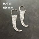 FINE SILVER EARRINGS NO STONES CRAFT VINTAGE DANGLES 9g FLAT HOOK #REE20