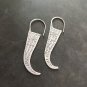 FINE SILVER EARRINGS NO STONES CRAFT VINTAGE DANGLES 9g FLAT HOOK #REE20