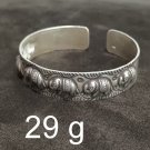 FINE Silver Bangle Bracelet 925 CRAFT Triba 29g JEWELRY VINTAGE ELEPHANT #30