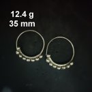 FINE SILVER EARRINGS CRAFT VINTAGE DANGLES 12g ETHNIC BOHO HOOP #RE177