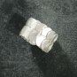 FINE SOLID SILVER RING FIXED SIZE VINTAGE 9g DOUBLE ROW SCALES BAND #RR095