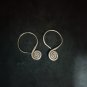 FINE SILVER EARRINGS CRAFT VINTAGE WOMEN DANGLES 2g Bohemian Spiral #RE158