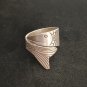 FINE SOLID SILVER RING FIXED SIZE VINTAGE 7g FISH WRAP BAND #RR064