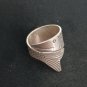 FINE SOLID SILVER RING FIXED SIZE VINTAGE 7g FISH WRAP BAND #RR064