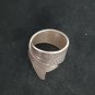 FINE SOLID SILVER RING FIXED SIZE VINTAGE 7g FISH WRAP BAND #RR064