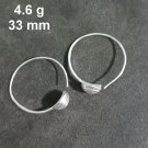 FINE SILVER EARRINGS CRAFT VINTAGE WOMEN DANGLES 4g ROUND SPIRAL BOTTOM  #RE108