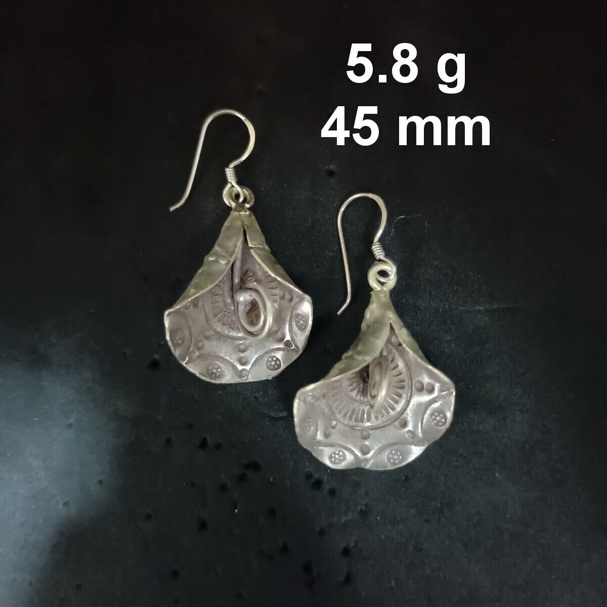 FINE SILVER EARRINGS CRAFT VINTAGE DANGLES 5g FANCY TALES INSPIRED #RE198