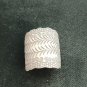 FINE SOLID SILVER RING ADJUSTABLE SIZE VINTAGE 5g FERN ENGRAVED BAND #RR024