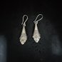 FINE SILVER EARRINGS CRAFT VINTAGE DANGLES 5g Glimmering vintage fish #RE247