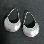FINE SILVER EARRINGS NO STONE CRAFT VINTAGE DANGLES 10g HUGGIE CURVE #RE071