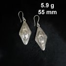FINE SILVER EARRINGS CRAFT VINTAGE DANGLES 5g Moonbeam Magic #RE280