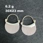 FINE SILVER EARRINGS NO STONE CRAFT VINTAGE DANGLES 6g MINI HUGGIE MARK #RE074