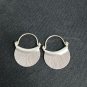 FINE SILVER EARRINGS NO STONE CRAFT VINTAGE DANGLES 6g MINI HUGGIE MARK #RE074