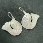FINE SILVER EARRINGS CRAFT VINTAGE WOMEN DANGLES 12g FUNNY BIG FISH #REE61