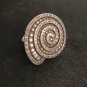 FINE SOLID SILVER RING FIXED SIZE VINTAGE 10g BIG SPIRAL ROUND BAND #RR058
