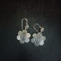 FINE SILVER EARRINGS CRAFT VINTAGE DANGLES 5g Whimsical Spiral Artisan #RE179