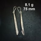 FINE SILVER EARRINGS CRAFT VINTAGE DANGLES 8g Antique Allure stick #RE240