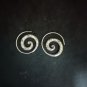 FINE SILVER EARRINGS CRAFT VINTAGE DANGLES 7g MINI ETHNIC SPIRAL ROUND #RE180