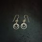 FINE SILVER EARRINGS CRAFT VINTAGE DANGLES 2g MINIMAL DOUBLE HOOPS #RE201