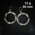 FINE SILVER EARRINGS CRAFT VINTAGE DANGLES 12g Timeless Serenade hoop #RE275