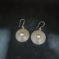 FINE SILVER EARRINGS CRAFT VINTAGE DANGLES 12g Gothic Glam round #RE252