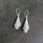 FINE SILVER EARRINGS CRAFT VINTAGE DANGLES 5g Bohemian rustic fish #RE217