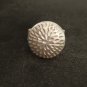 FINE SOLID SILVER RING FIXED SIZE VINTAGE 7g HALO ROUND CARVED BAND #RR066