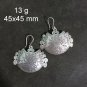 FINE SILVER EARRINGS CRAFT VINTAGE DANGLES 13g Artisan Refined Beauty #RE227