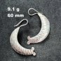 FINE SILVER EARRINGS CRAFT VINTAGE WOMEN DANGLES 9g HAMMERED CURVED #REE62